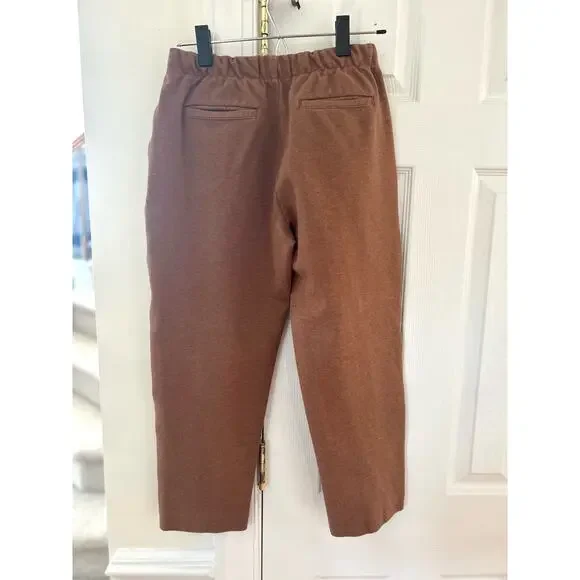 Everlane The Dream Brown Pull On Elastic Waist Trousers - Picture 3 of 8